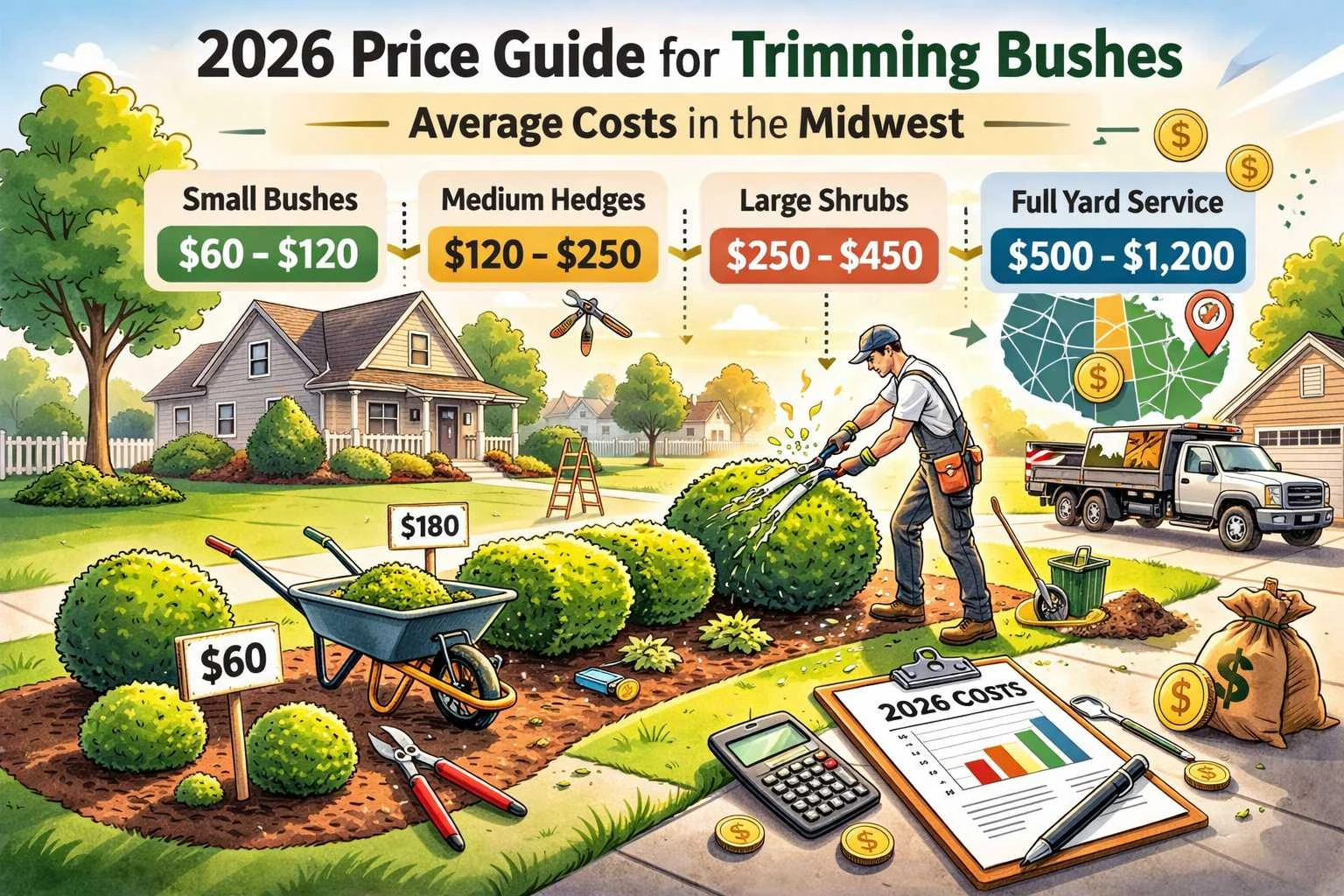 Price Guide for Trimming Bushes: Average Costs in the Midwest for 2026 ...